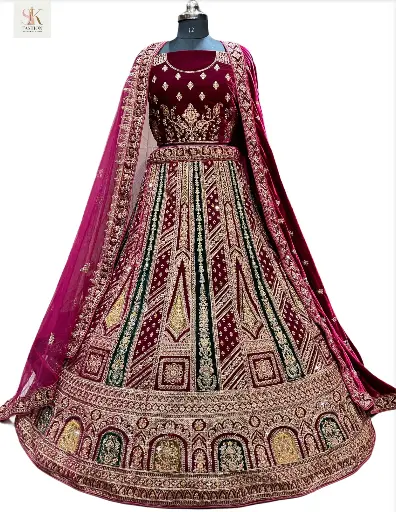 Bridal Rajwadi Lehenga